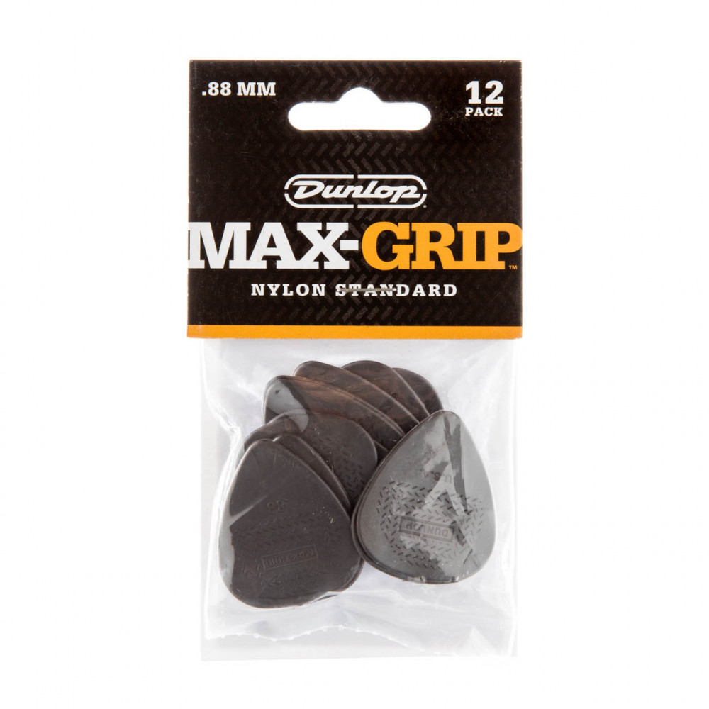 Dunlop 449P088 Guitar Pick Nylon Max Grip Standard .88mm (12 PK)