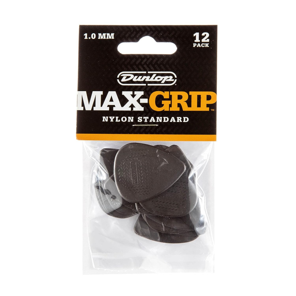Dunlop 449P100 Guitar Pick Nylon Max Grip Standard 1mm (12 PK)