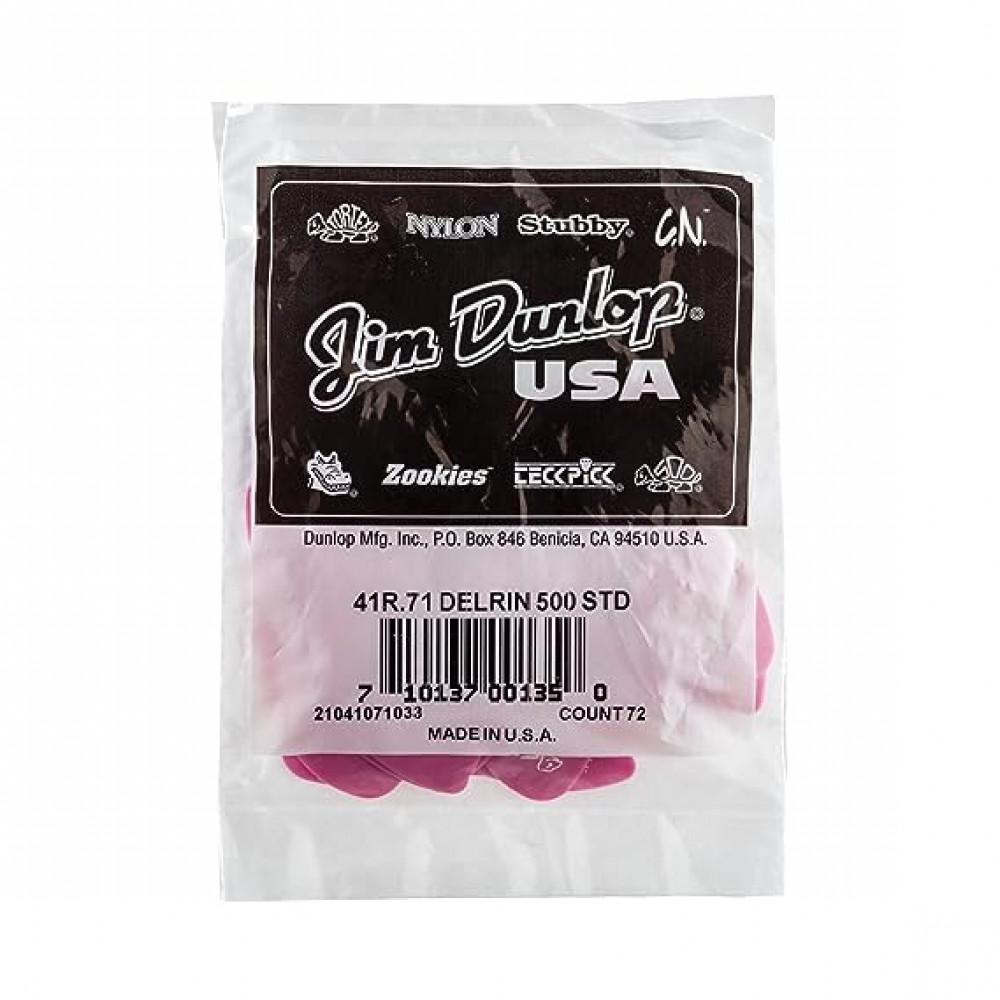 Dunlop 41R071 Guitar Pick Delrin 500 .71mm (72 PK)