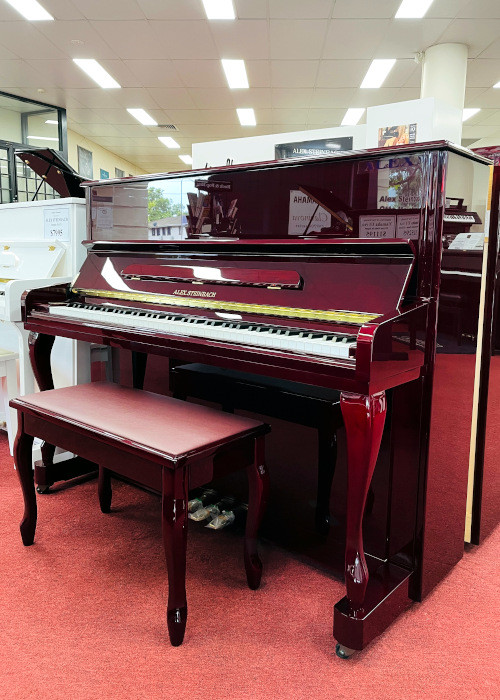 B Steiner Upright Piano JS121FD Mahogany High Polished