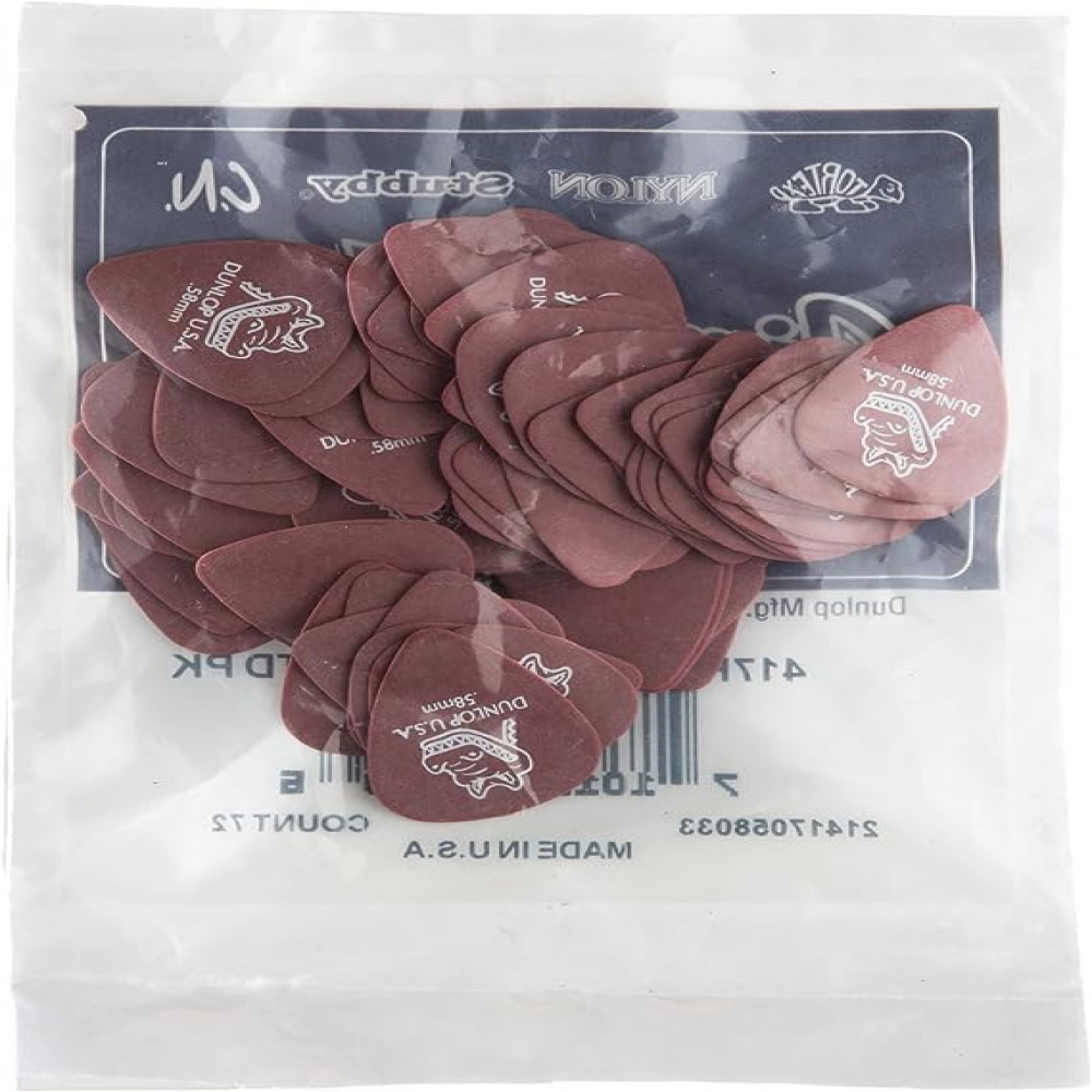 Dunlop 417R058 Guitar Pick Gator Grip Standard .58mm (72 PK)