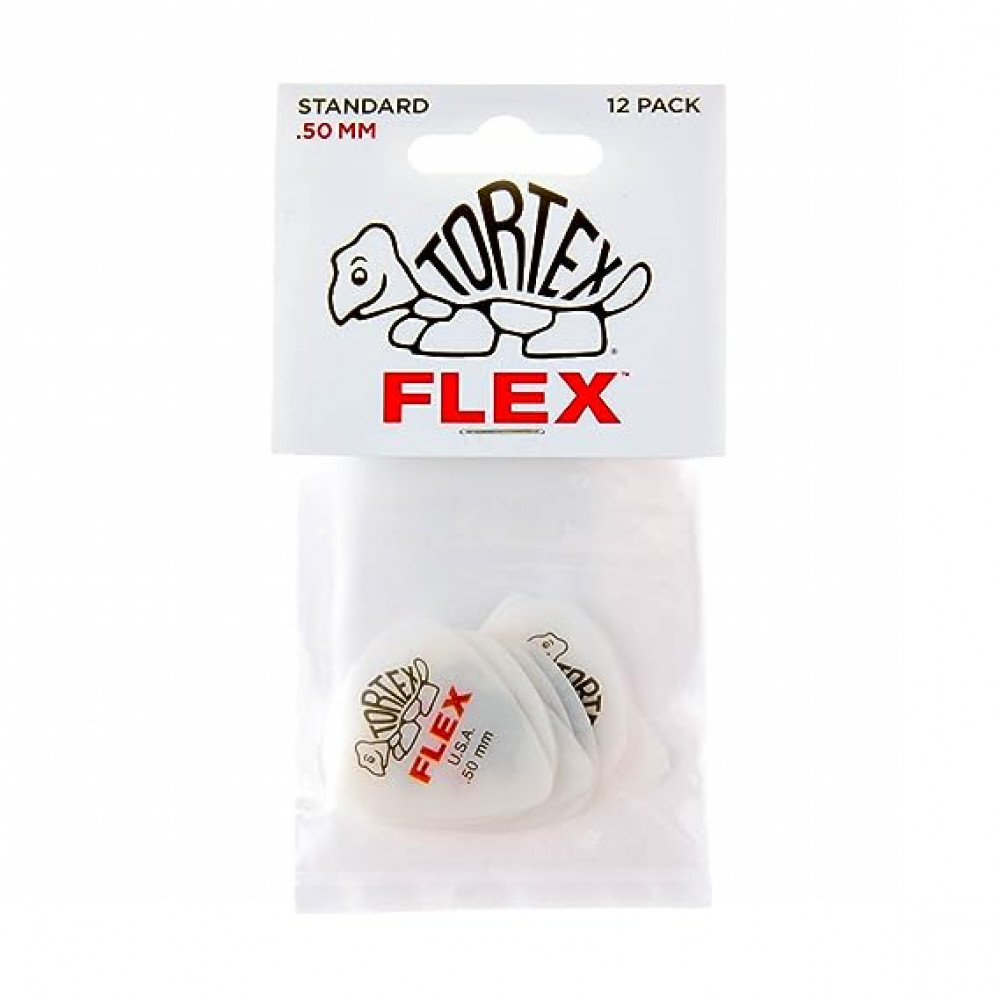 Dunlop 428P050 Guitar Pick Tortex Flex Standard .50mm (12 PK)