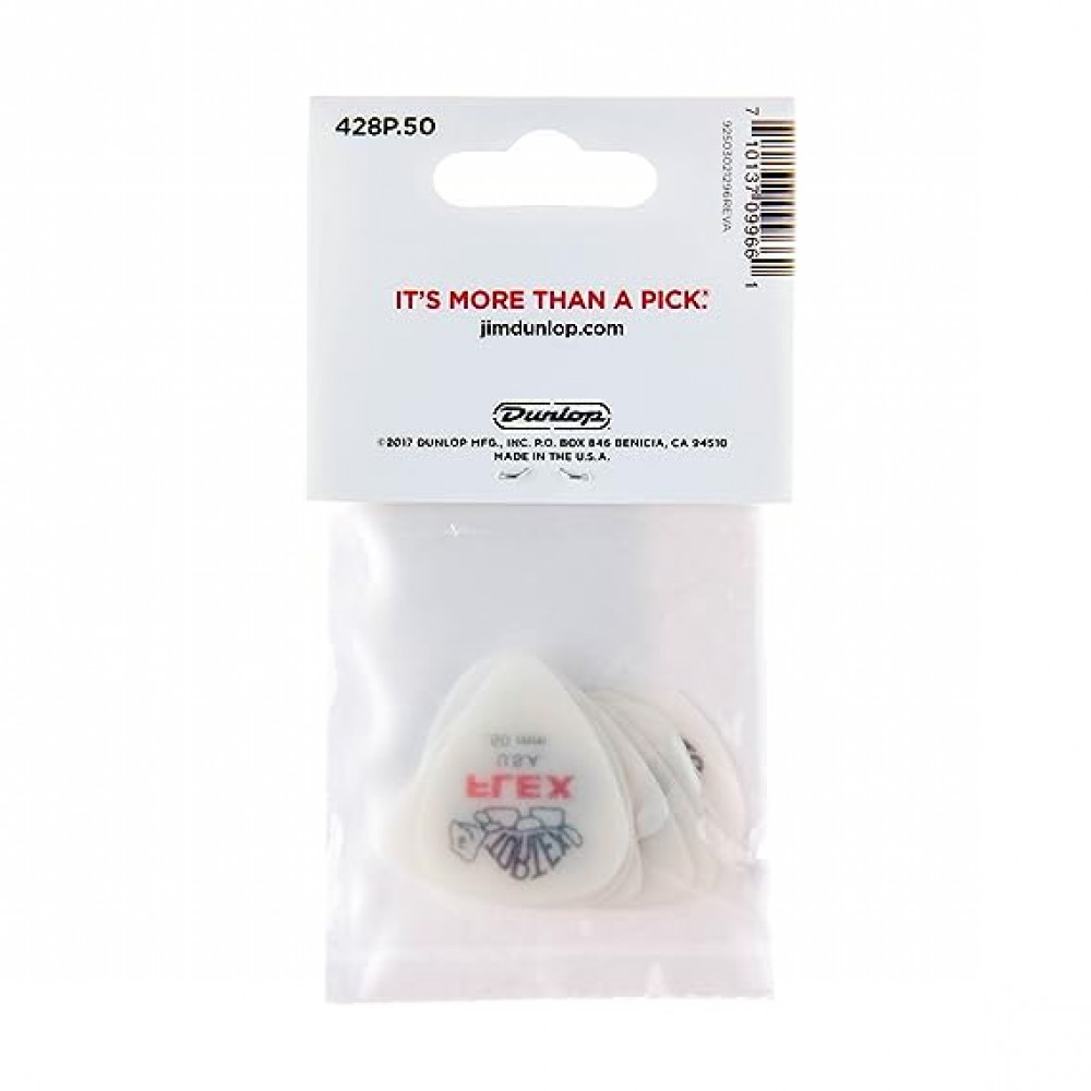 Dunlop 428P050 Guitar Pick Tortex Flex Standard .50mm (12 PK)