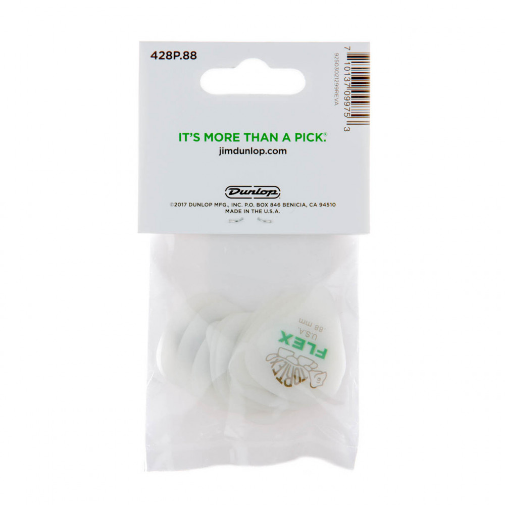 Dunlop 428P088 Guitar Pick Tortex Flex Standard .88mm (12 PK)