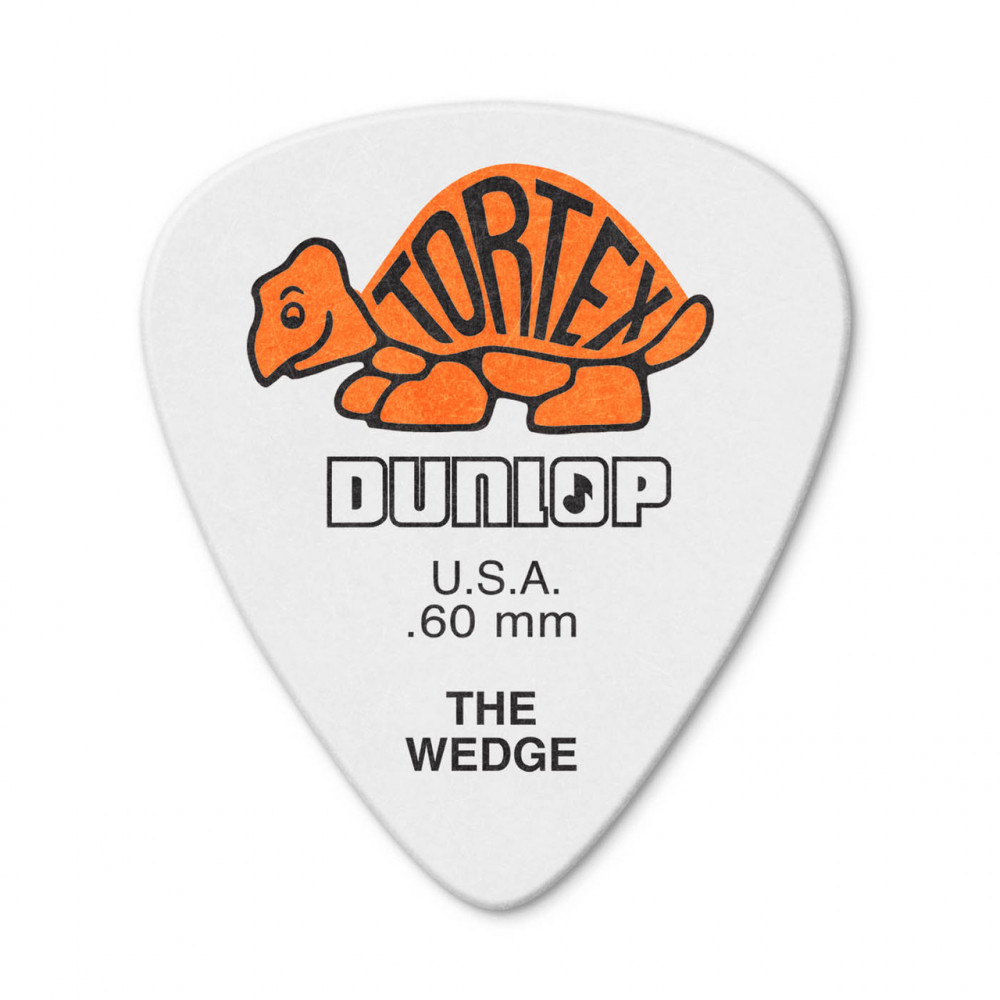 Dunlop 424P060 Guitar Pick Tortex Wedge .60mm (12 PK)