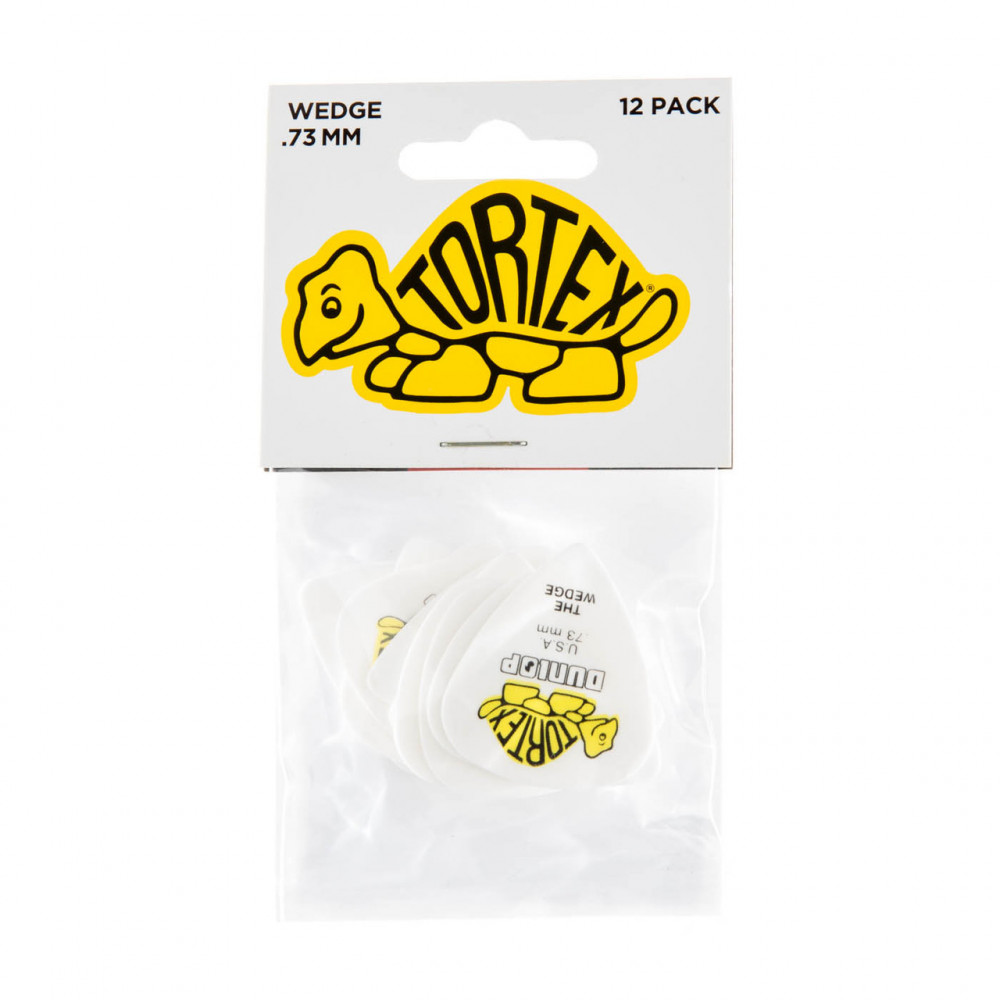 Dunlop 424P073 Guitar Pick Tortex Wedge .73mm (12 PK)