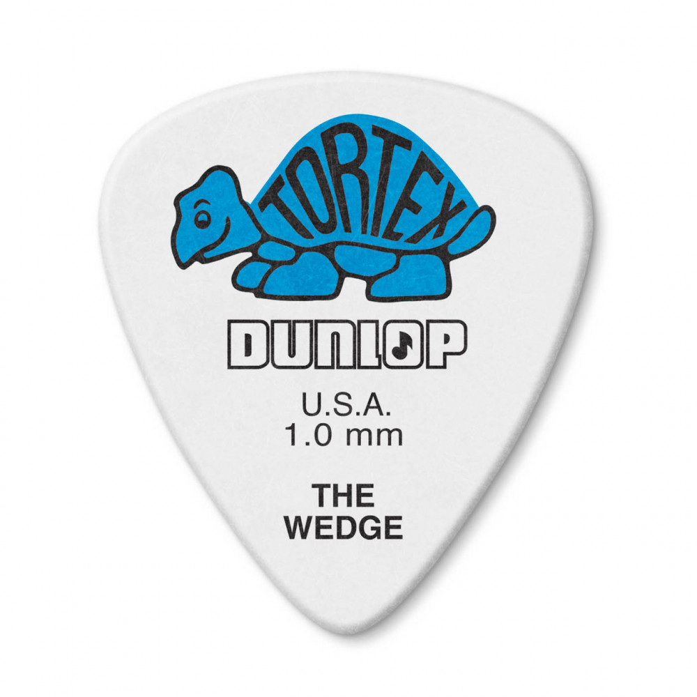 Dunlop 424P100 Guitar Pick Tortex Wedge 1.0mm (12 PK)