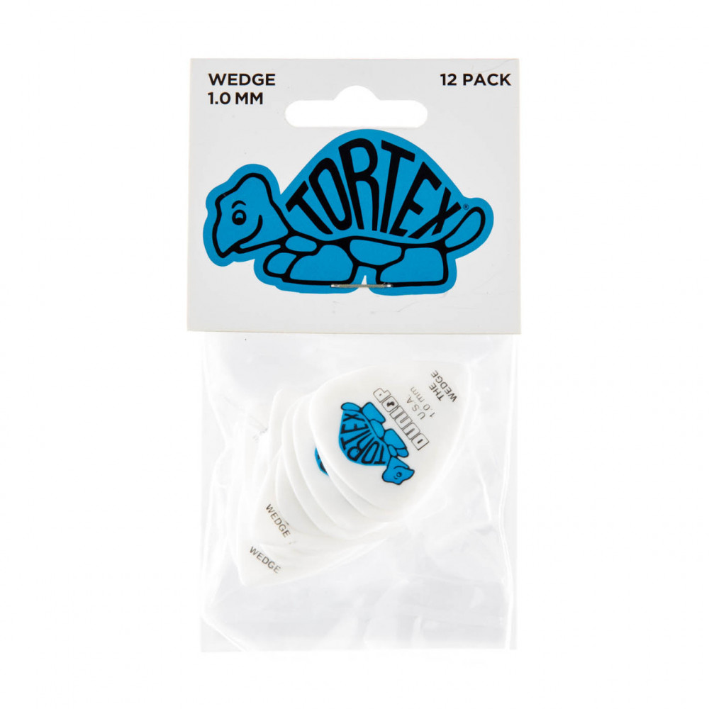 Dunlop 424P100 Guitar Pick Tortex Wedge 1.0mm (12 PK)