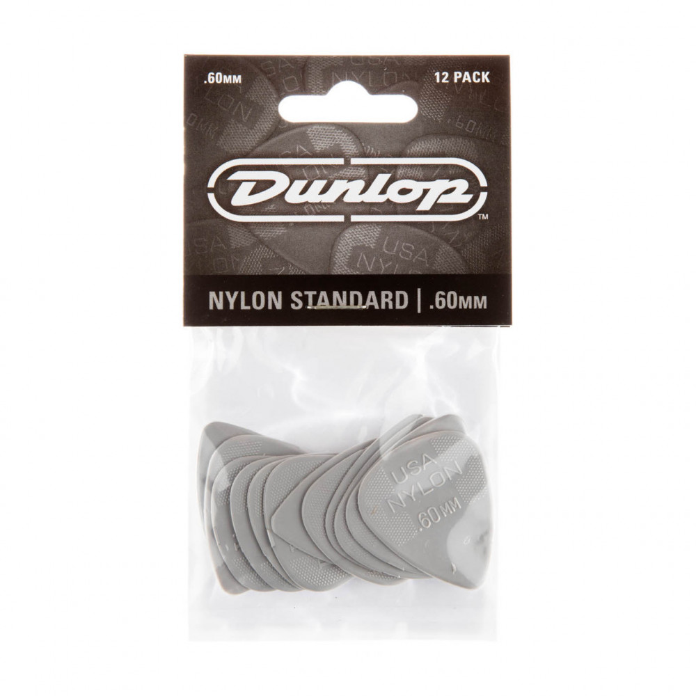 Dunlop 44P060 Guitar Pick Nylon Standard .60mm (12 PK)