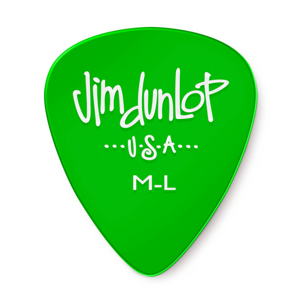 Dunlop 486PML Guitar Pick Gels Green- Medium Light (12 PK)