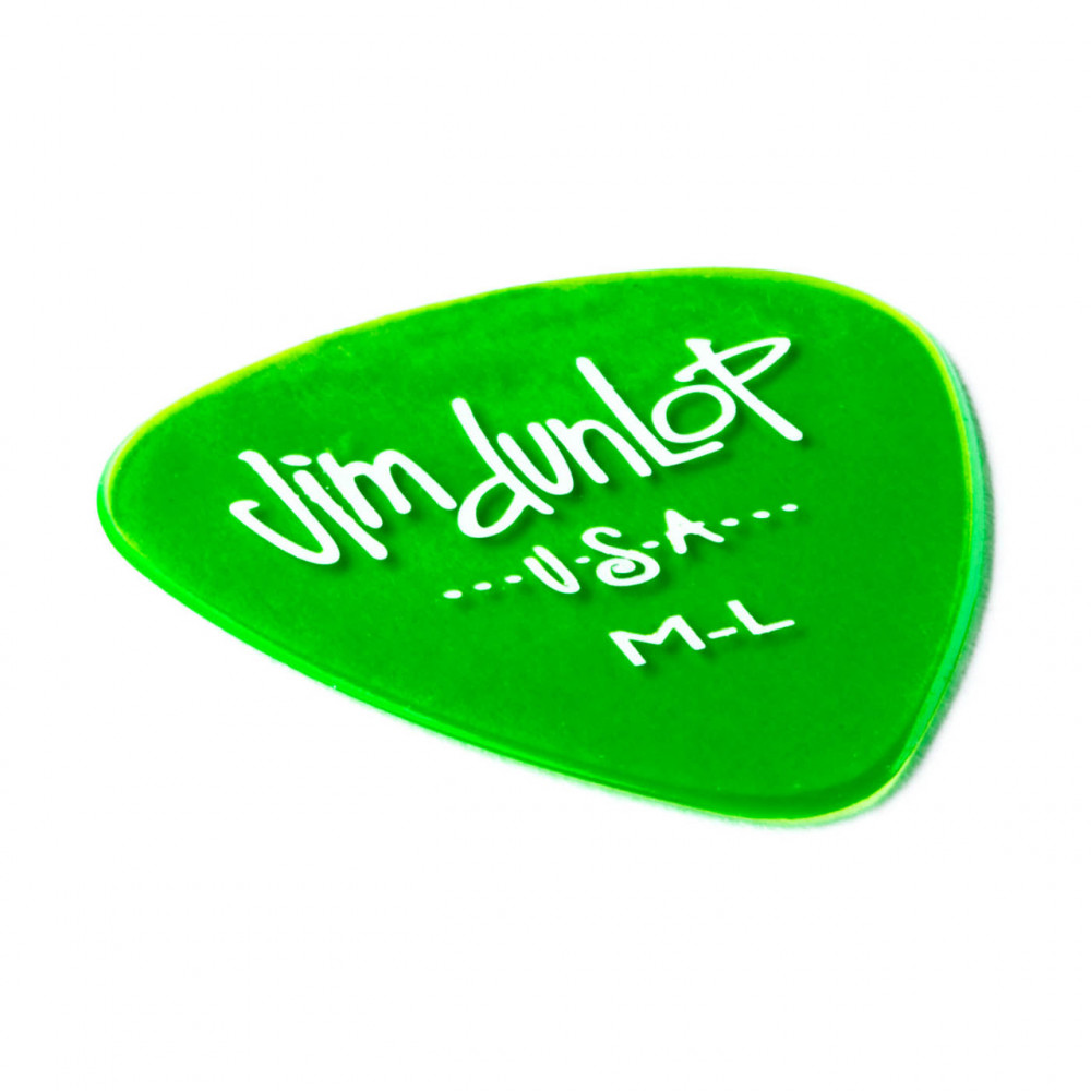 Dunlop 486PML Guitar Pick Gels Green- Medium Light (12 PK)