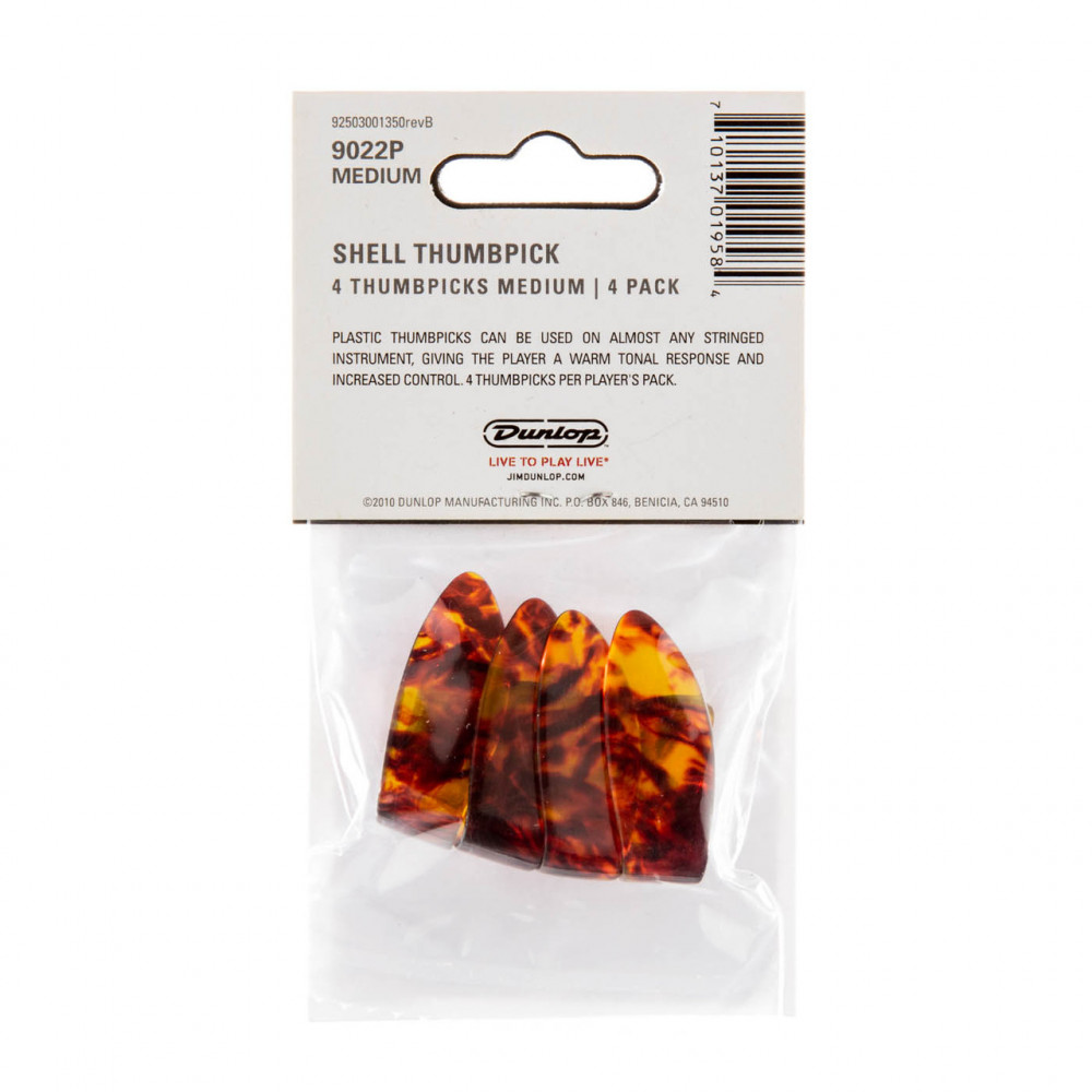 Dunlop 9022R Thumb Pick Shell- Medium (12 PK)
