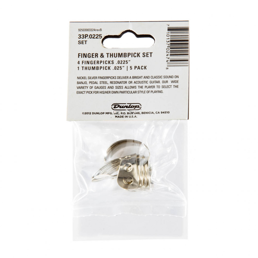 Dunlop 33R0225 Finger Pick Nickle Silver (20 PK)