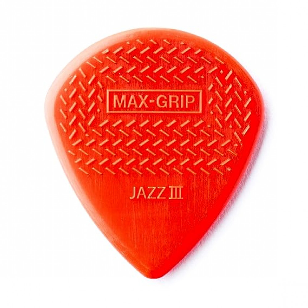 Dunlop 471R3N Guitar Pick Nylon Max Grip Jazz III (24 PK)
