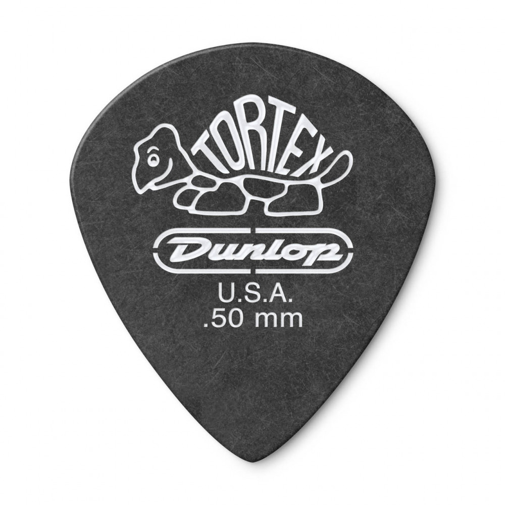 Dunlop 482R050 Guitar Pick Tortex Pitch Black Jazz III .50mm (72 PK)