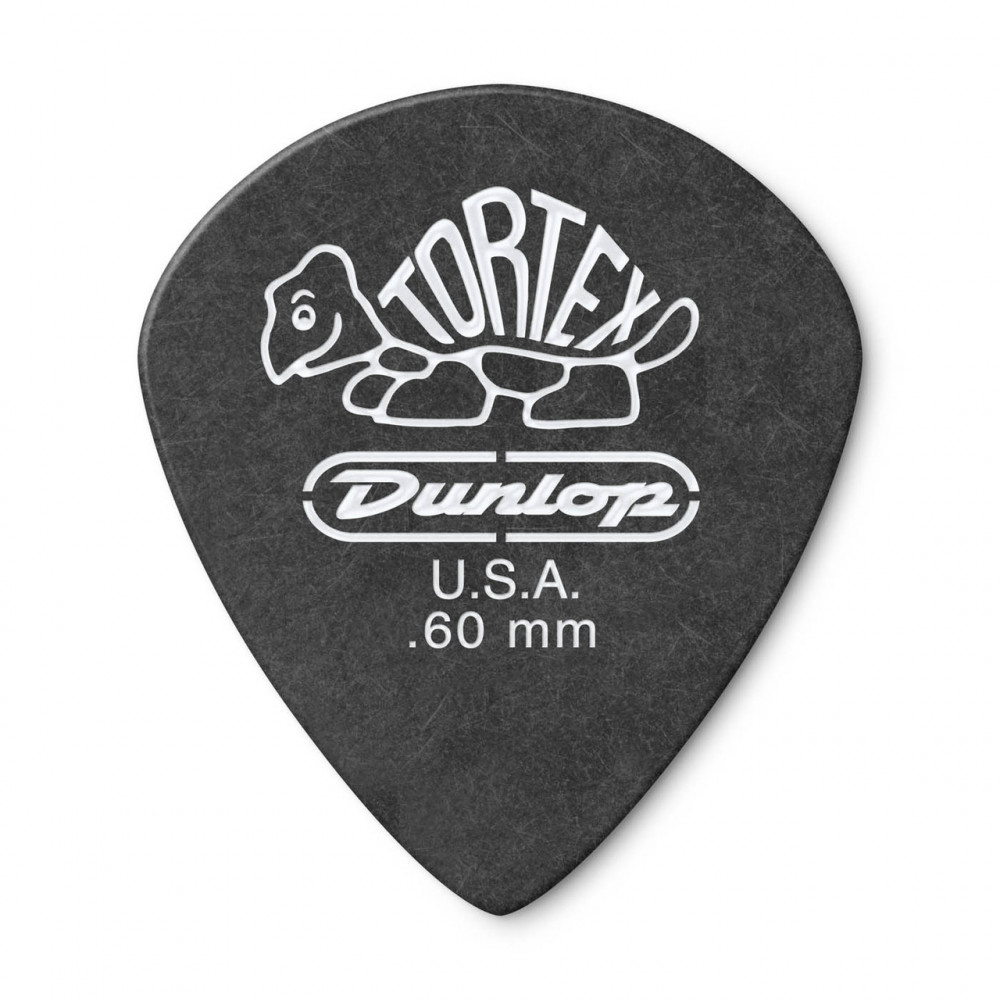 Dunlop 482R060 Guitar Pick Tortex Pitch Black Jazz III .60mm (72 PK)
