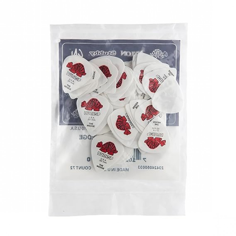 Dunlop 424R050 Guitar Pick Tortex Wedge .50mm (72 PK)