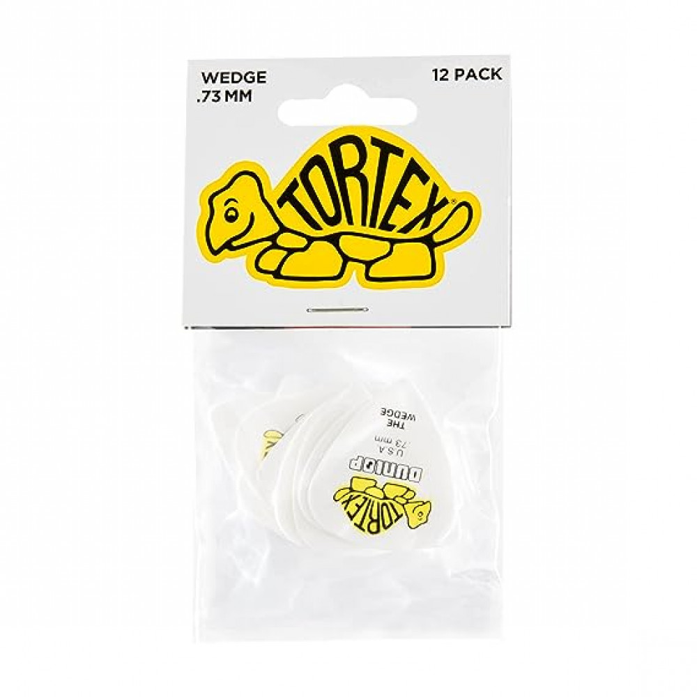 Dunlop 424R073 Guitar Pick Tortex Wedge .73mm (72 PK)