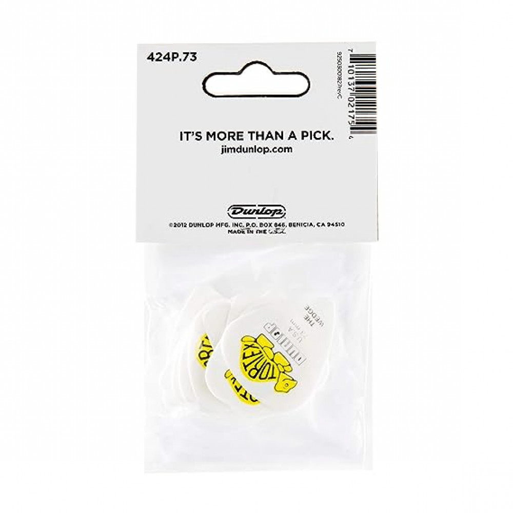 Dunlop 424R073 Guitar Pick Tortex Wedge .73mm (72 PK)