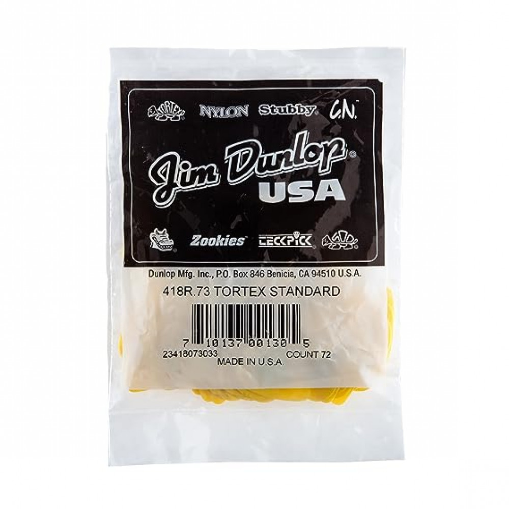 Dunlop 418R073 Guitar Pick Tortex Standard .73mm (72 PK)