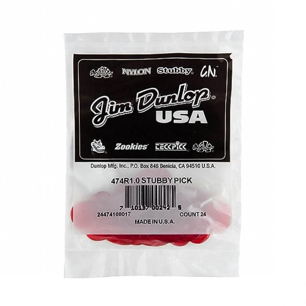 Dunlop 4740 Guitar Pick Stubby Jazz 1mm (144 PK)