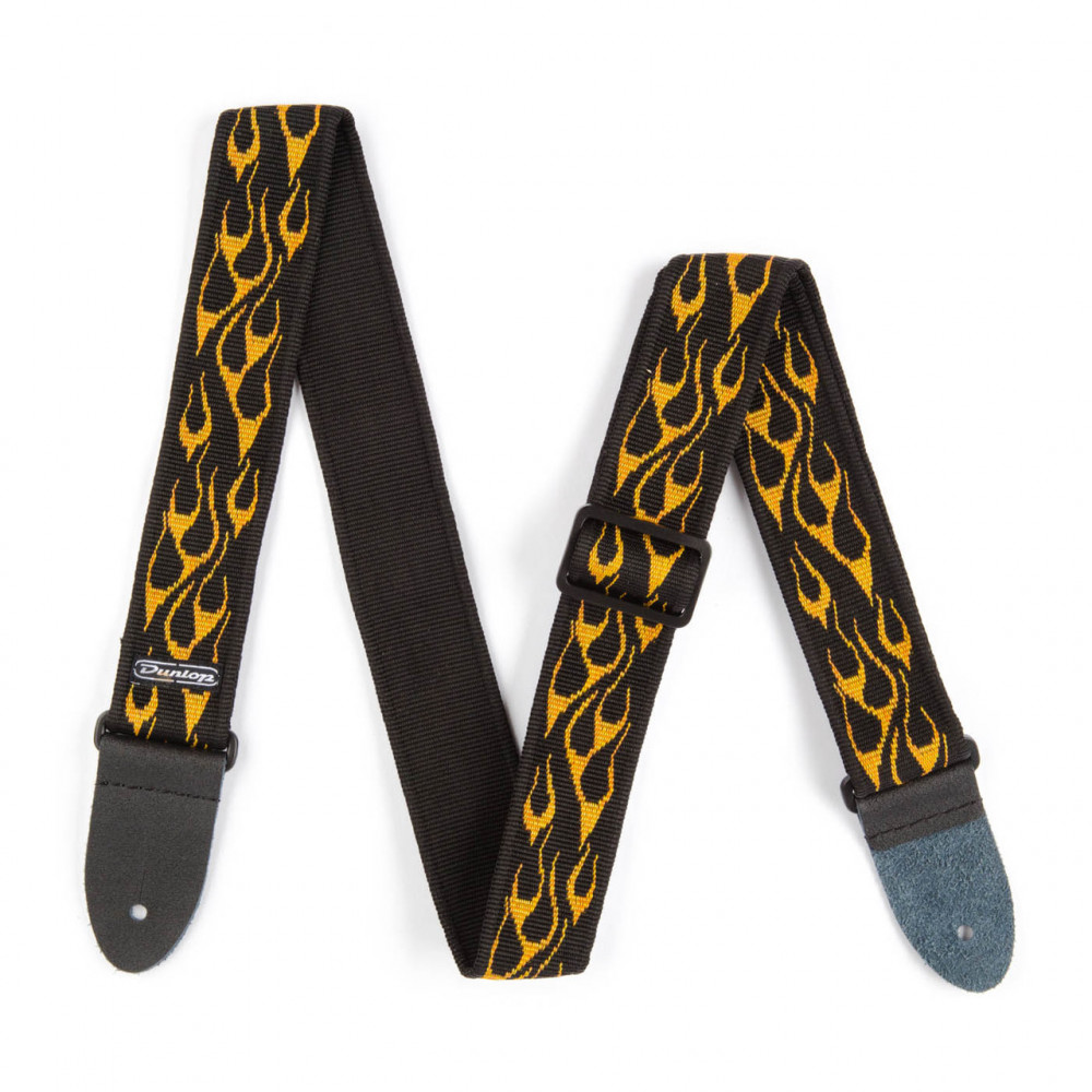 Dunlop D38-11OY Guitar Strap Classic Flambe Orange/Yellow