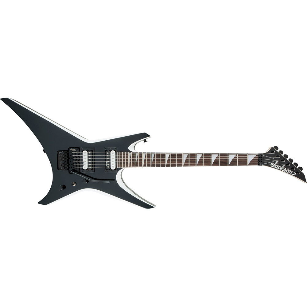 Jackson 2910146572 Warrior JS-32 Black with white Bevel Electric Guitar
