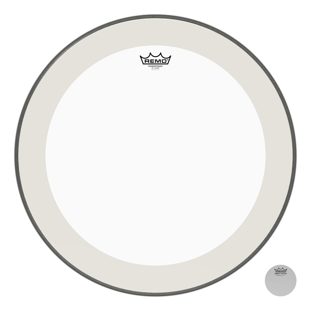 Remo P4-1322-C2 22" Clear Powerstroke P4 Bass Drumhead