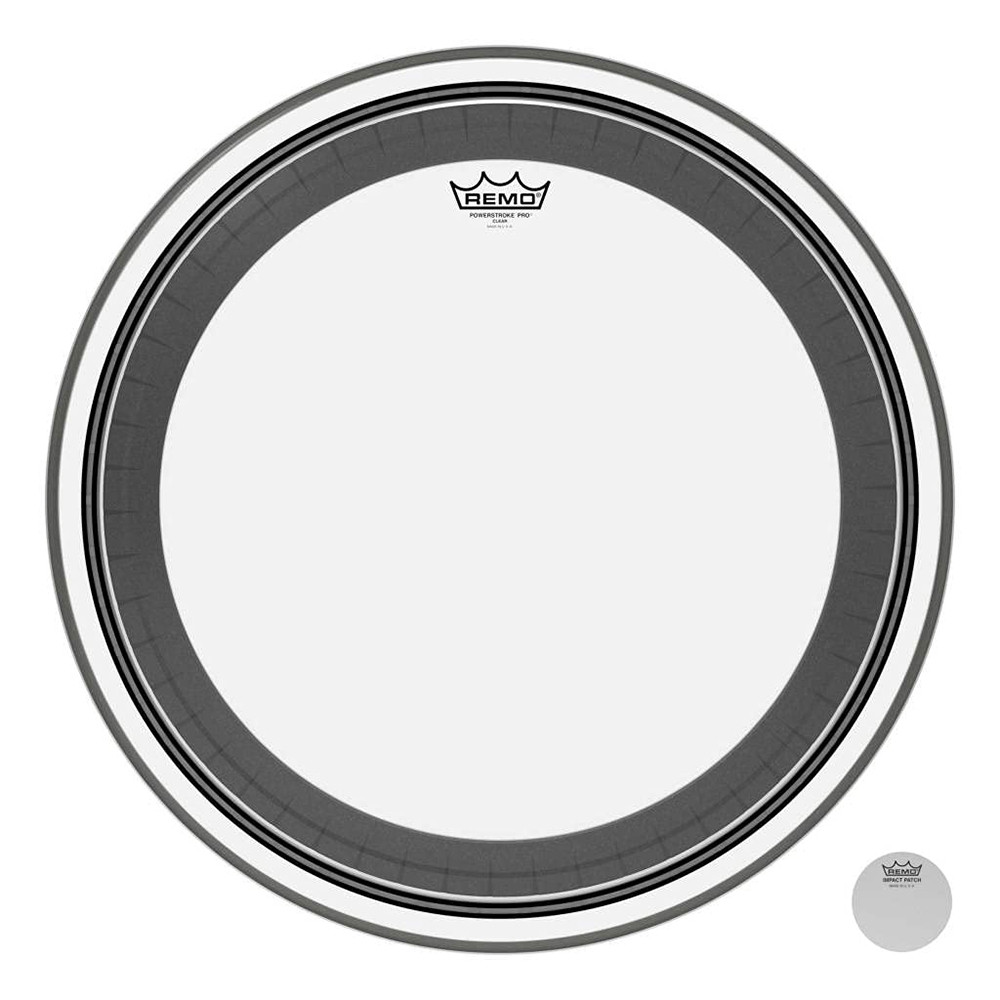 Remo PR-1322-00 22" Clear Powerstroke Pro Badd Drumhead