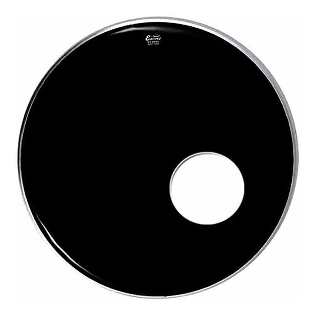 Remo EN-1018-ES 18" Ebony Encore Es Bass Drumhead with Sound Hole