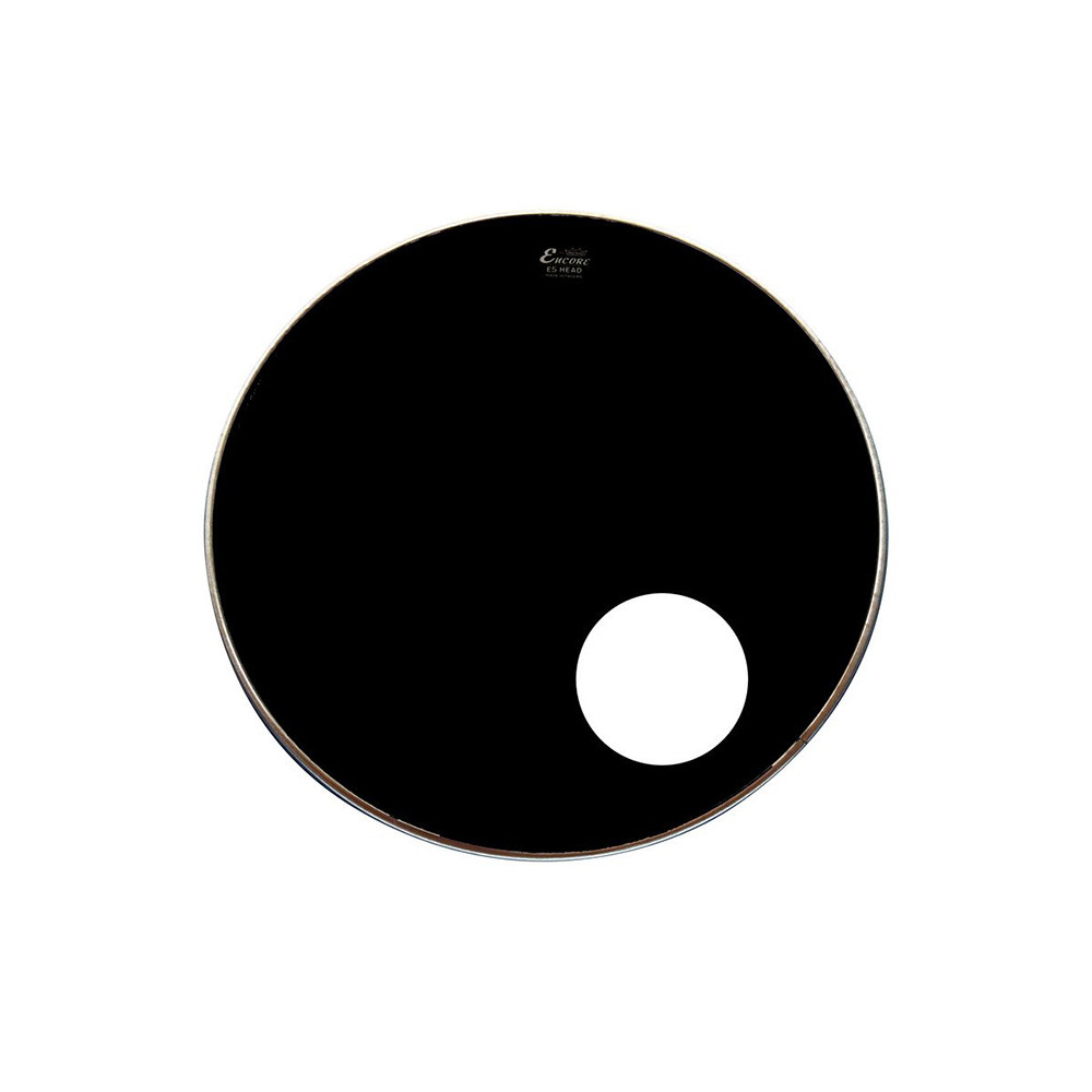 Remo EN-1020-ES 20" Ebony Encore Es Bass Drumhead with Sound Hole