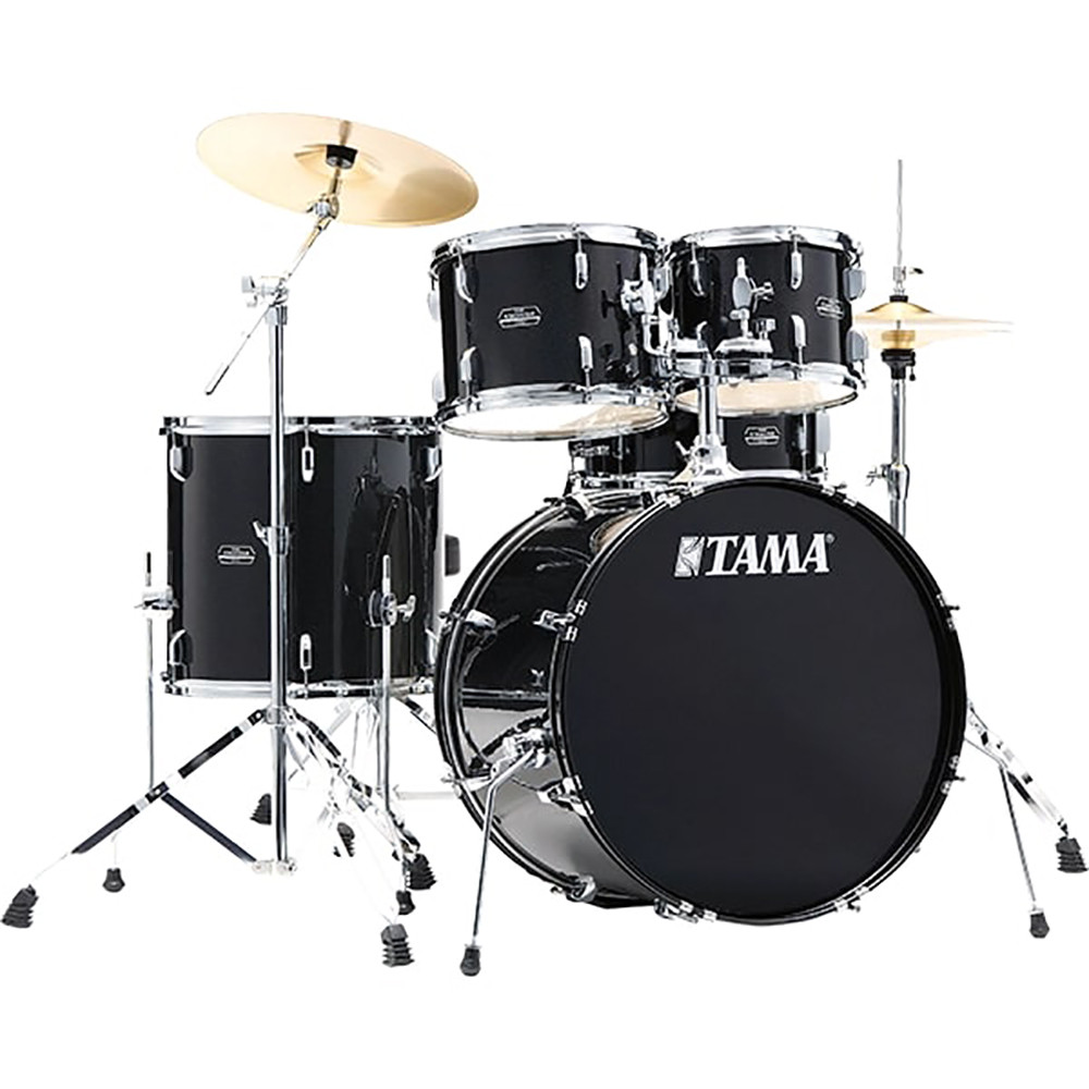 Tama ST52H5C-BNS 22" Stagestar Bass Black Night Sparkle Drum Kit with Hardware, Throne & Cymbals