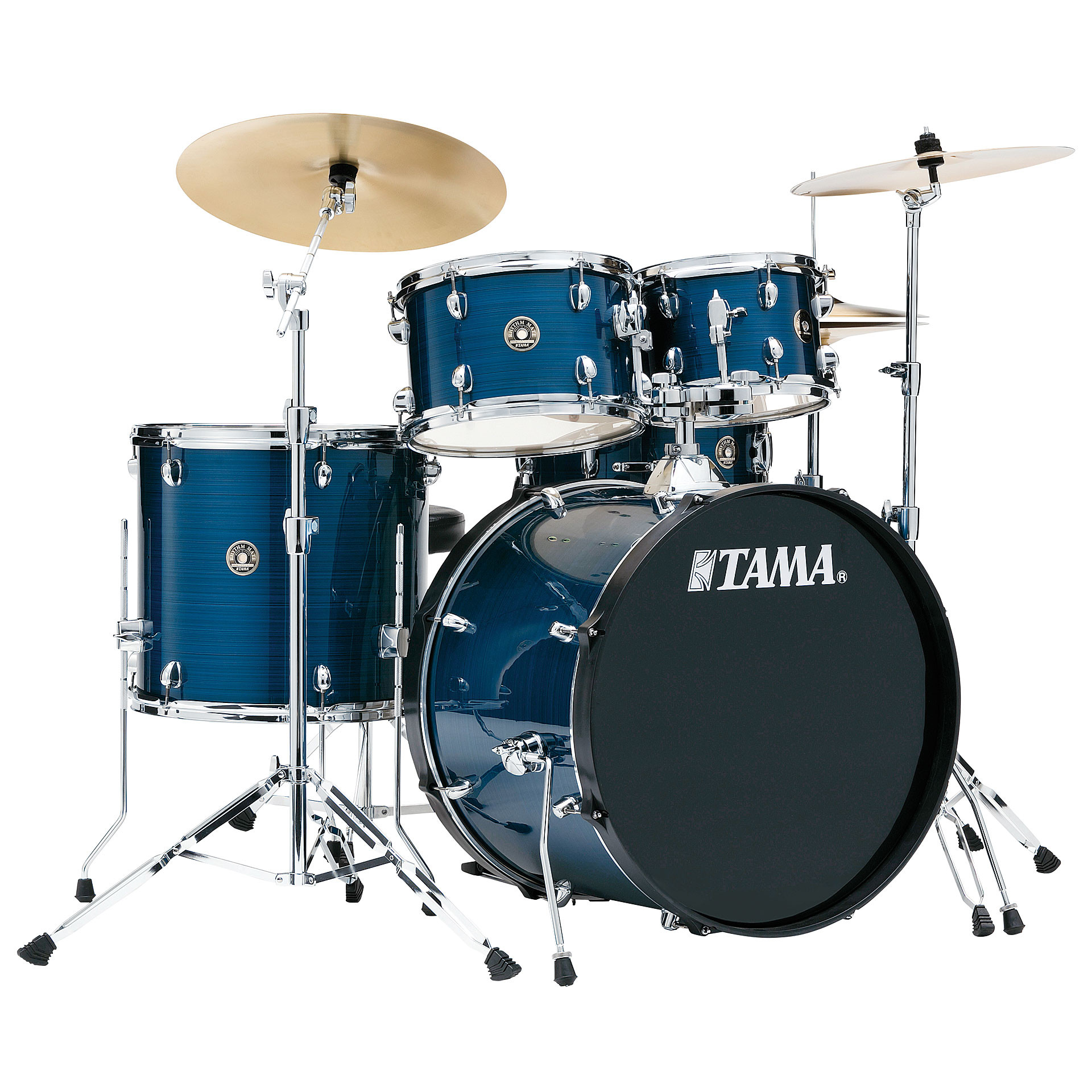 Tama RM52KH5-HLB 22" Rhythm Mate Hairline Blue Drum Kit with Hardware & Throne