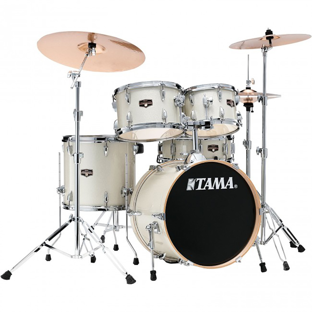 Tama IE52KH6W-VWS 22" Imperialstar Vintage White Sparkle Drum Kit with Hardware & Throne