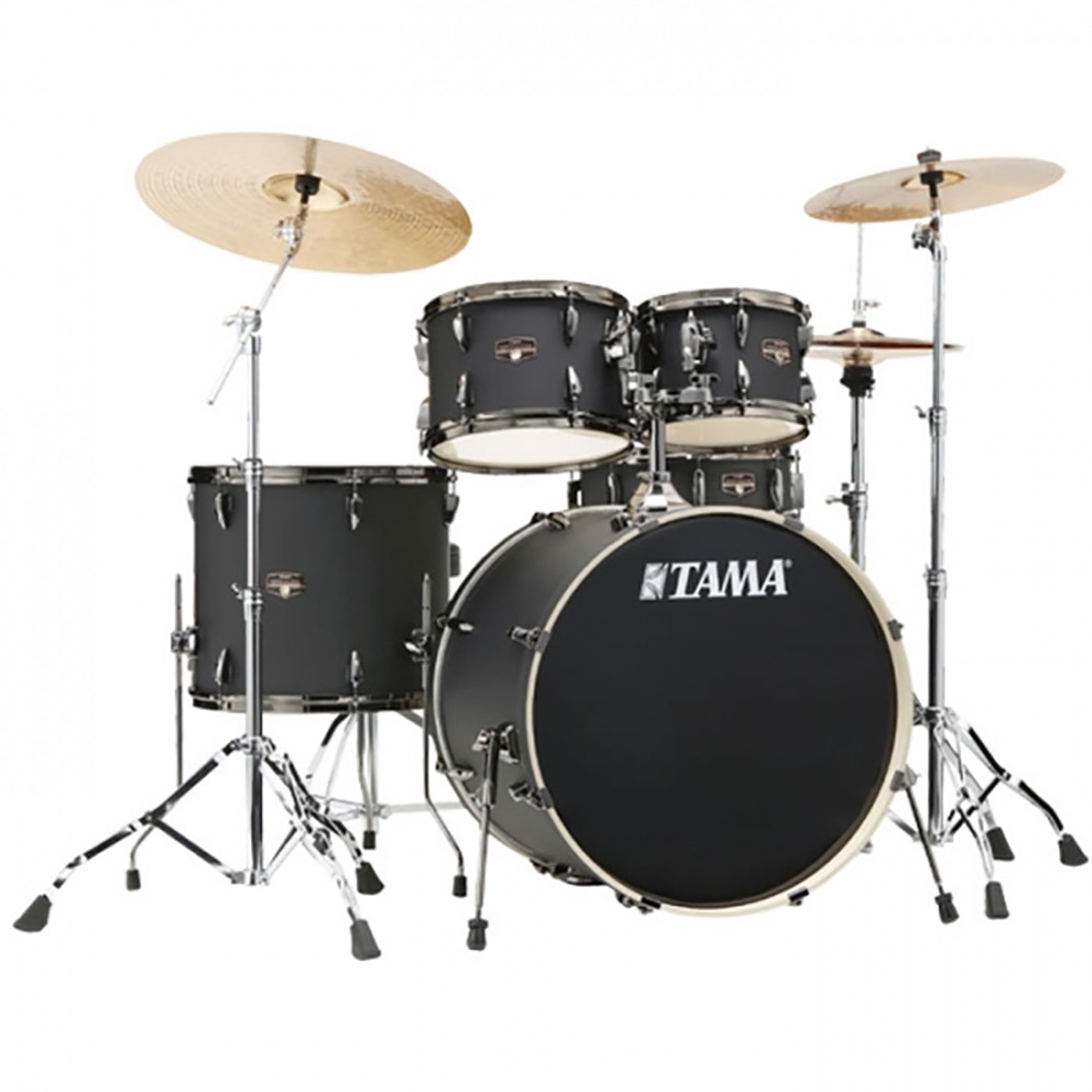 Tama IP52H6WBN-BOB 22" Imperialstar Blacked Out Black Drum Kit with Hardware & Throne