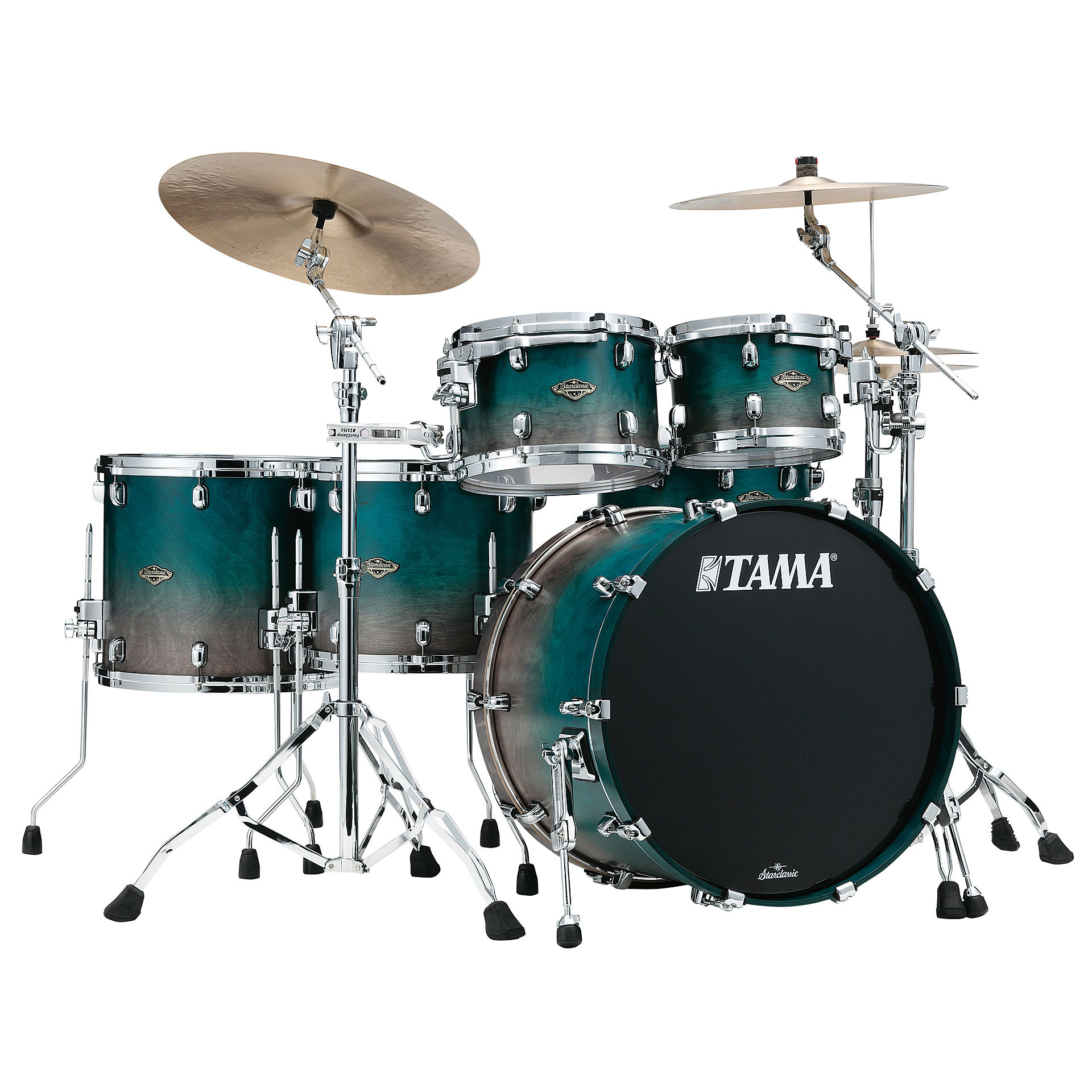 Tama WBS52RZS-SPF + WBSS55-SPF 22" 6pc Starclassic Walnut/Birch Satin Sapphire Fade Drum Kit