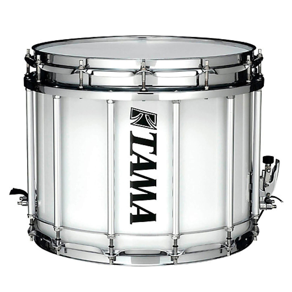Tama R1412SK-SGW 1"x12" Marching White Snare Drum with Carrier