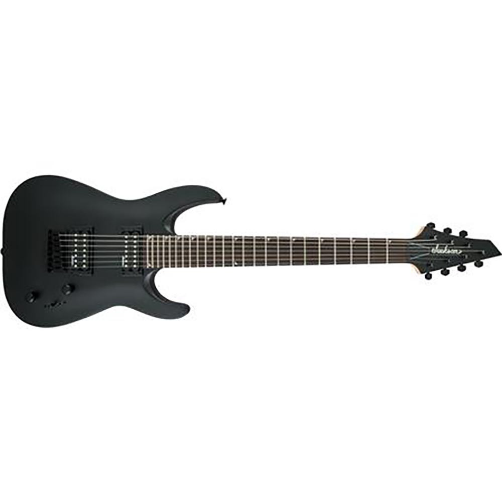 Jackson 2910132568 Dinky JS 22-7 DKA HT Arch Top Satin Black 7 String Electric Guitar