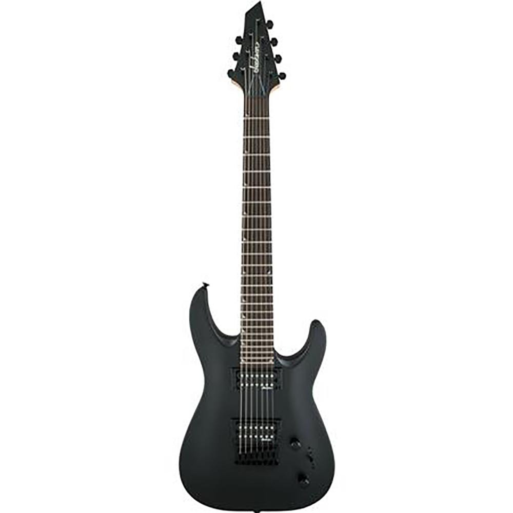 Jackson 2910132568 Dinky JS 22-7 DKA HT Arch Top Satin Black 7 String Electric Guitar