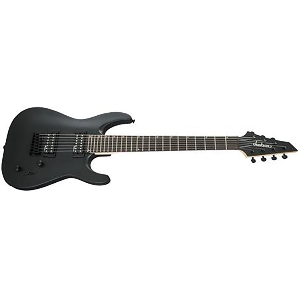 Jackson 2910132568 Dinky JS 22-7 DKA HT Arch Top Satin Black 7 String Electric Guitar