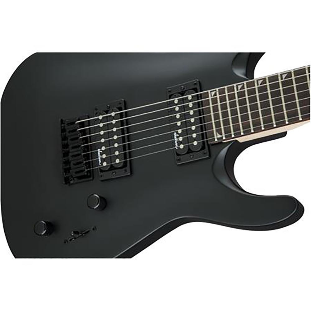 Jackson 2910132568 Dinky JS 22-7 DKA HT Arch Top Satin Black 7 String Electric Guitar