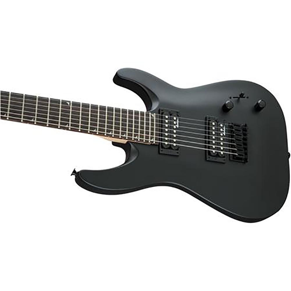 Jackson 2910132568 Dinky JS 22-7 DKA HT Arch Top Satin Black 7 String Electric Guitar