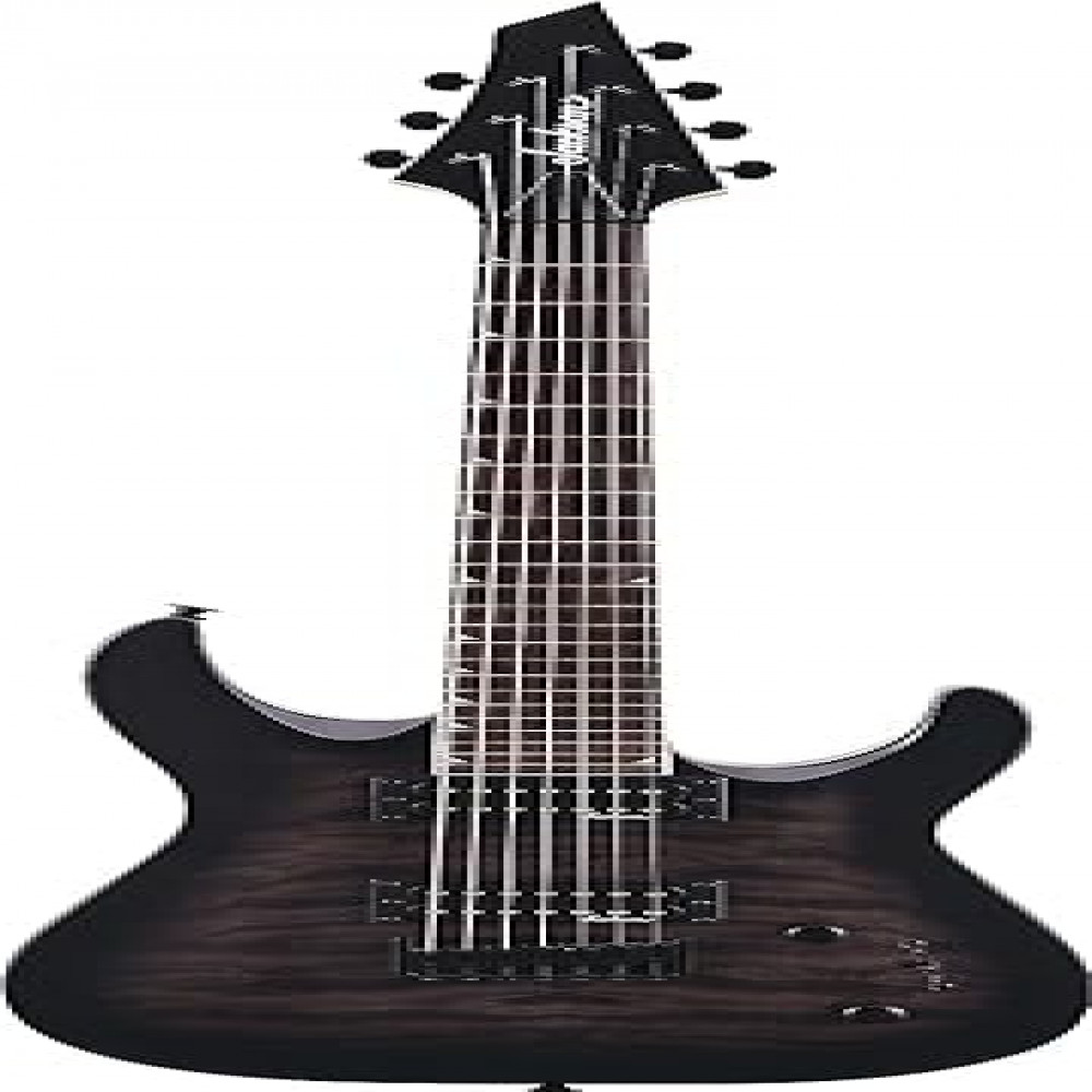 Jackson 2918804585 Dinky JS 22Q-7 DKA HT Arch Top Transparent Black Burst Electric Guitar