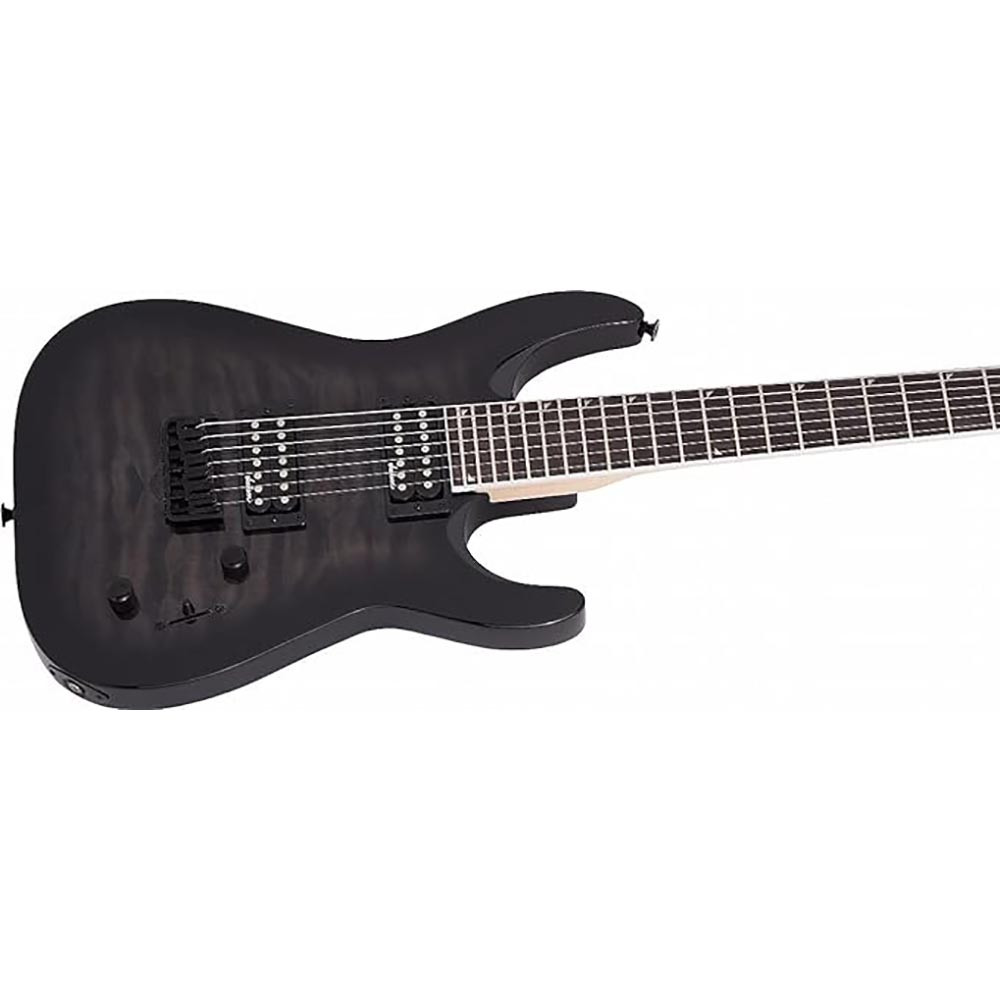 Jackson 2918804585 Dinky JS 22Q-7 DKA HT Arch Top Transparent Black Burst Electric Guitar