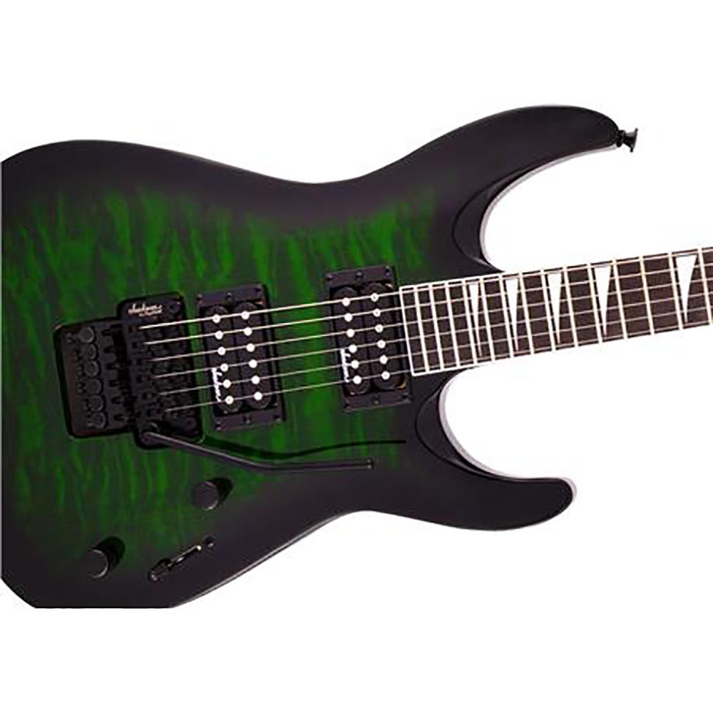 Jackson 2918804587 Dinky JS-32Q DKA Arch Top Transparent Green Burst Electric Guitar