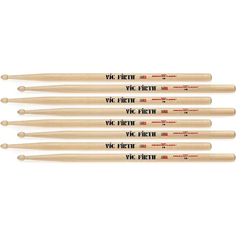 Vic Firth P2B.3-2B.1 Drumstick Value Pack of 4