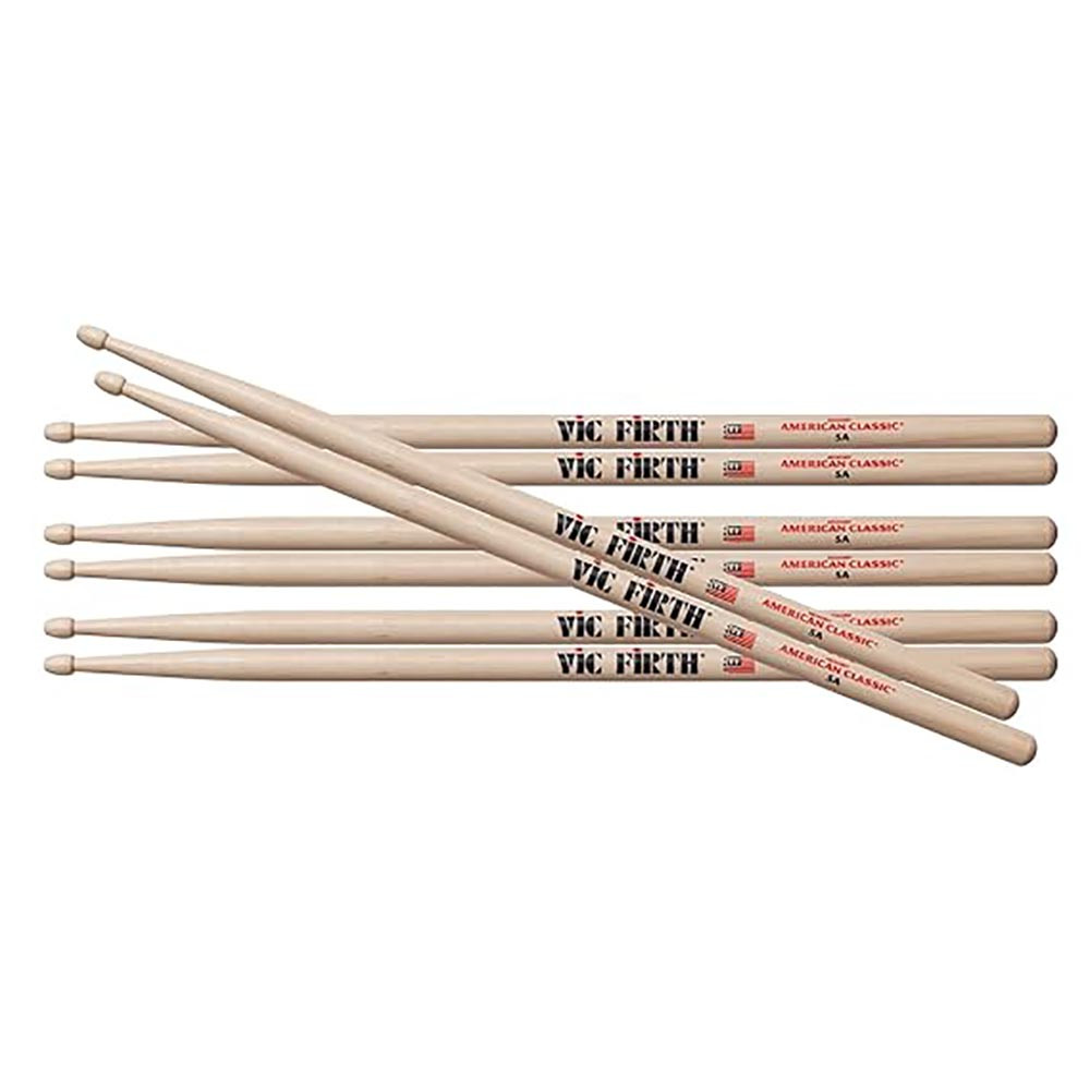Vic Firth P5A.3-5A.1 Drumstick Value Pack of 4
