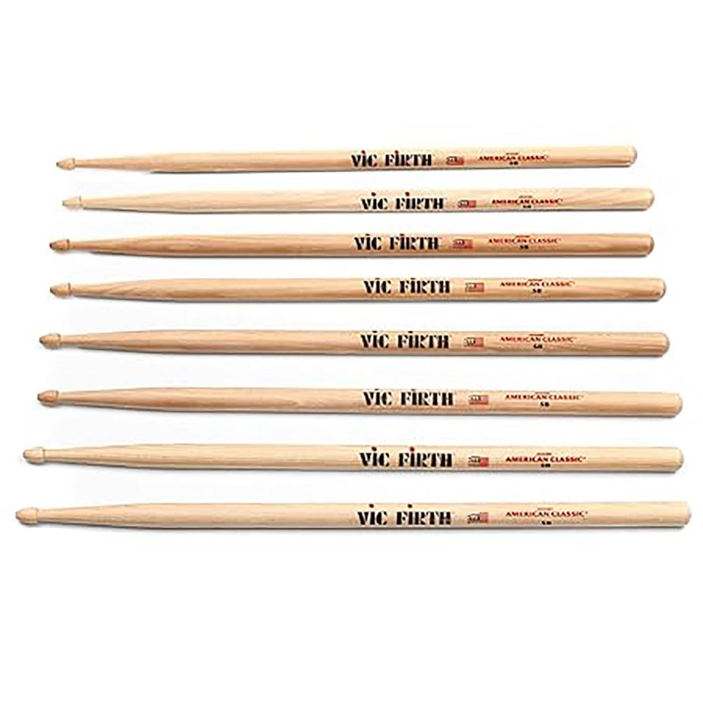 Vic Firth P5B.3-5B.1 Drumstick Value Pack of 4