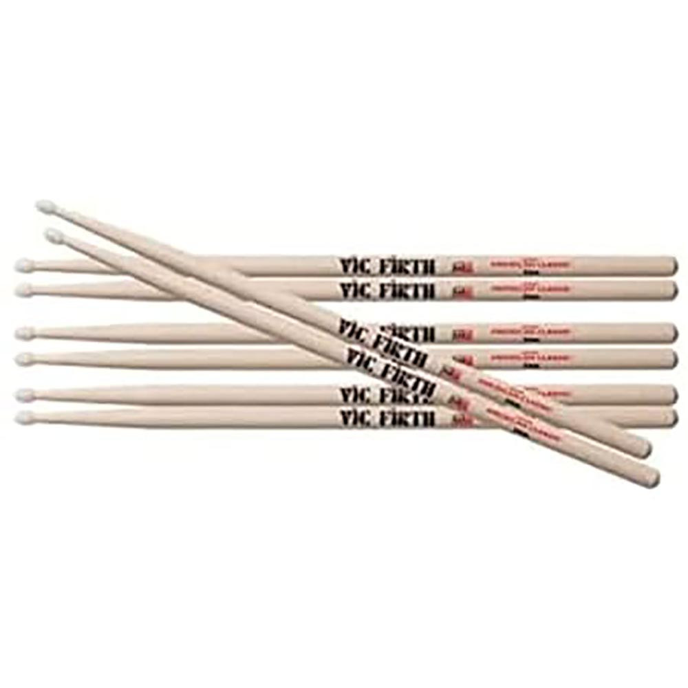 Vic Firth P7AN.3-7AN.1 Drumstick Value Pack of 4 Nylon