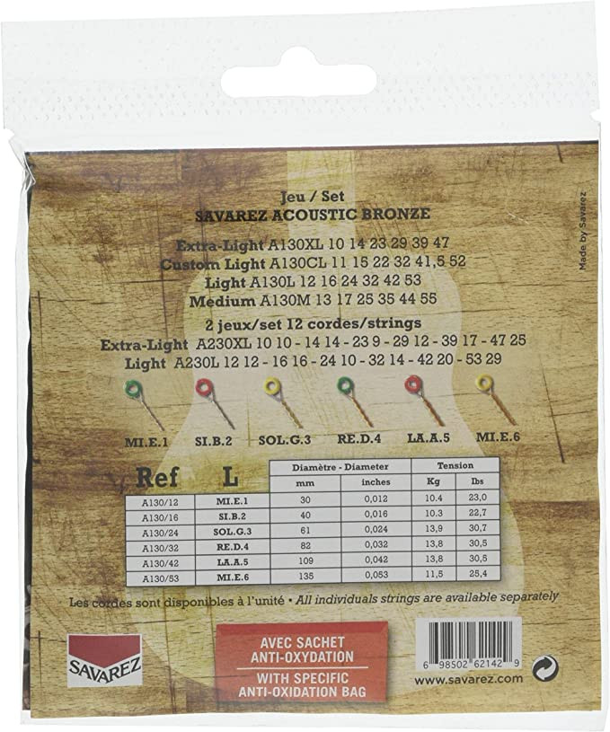 Savarez Phosphor Bronze Light .012/.053 -A140L